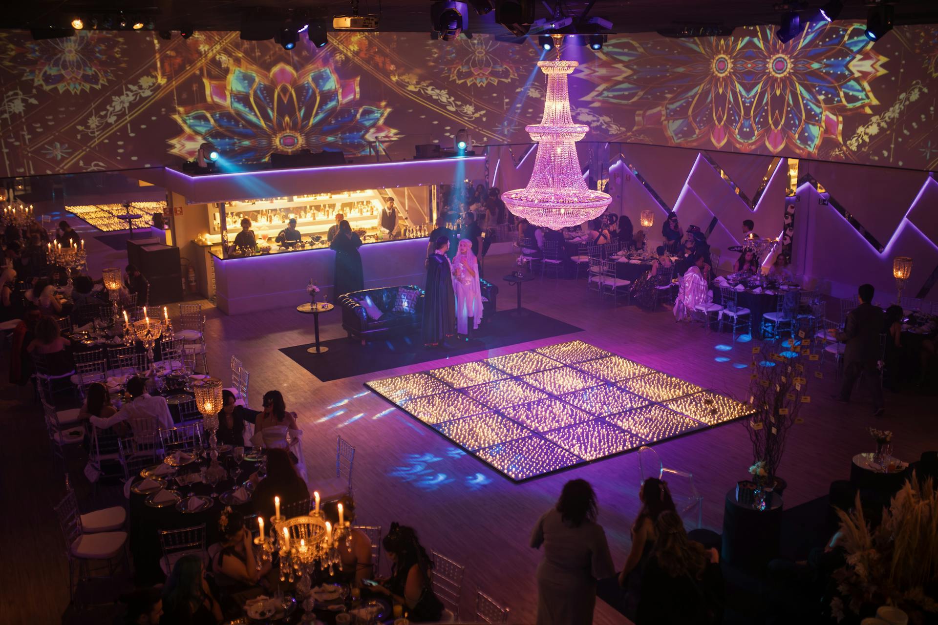 Empty dance floor lights | karaoke party